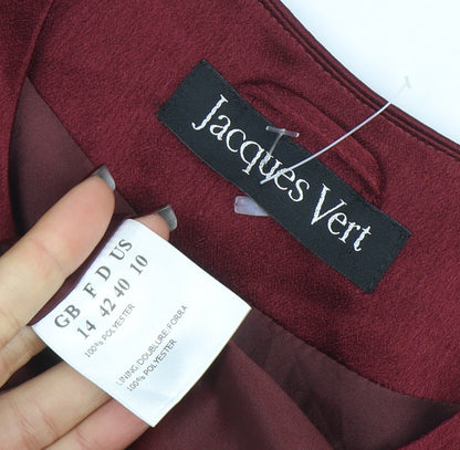 Womens UK Size 14 Jacques Vert Regular Red Suit Jacket