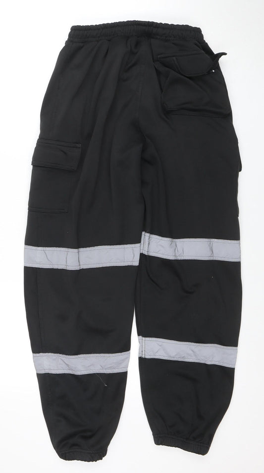 Mens UK Size L Dolce Vari Regular Fit Jogger Black Trousers