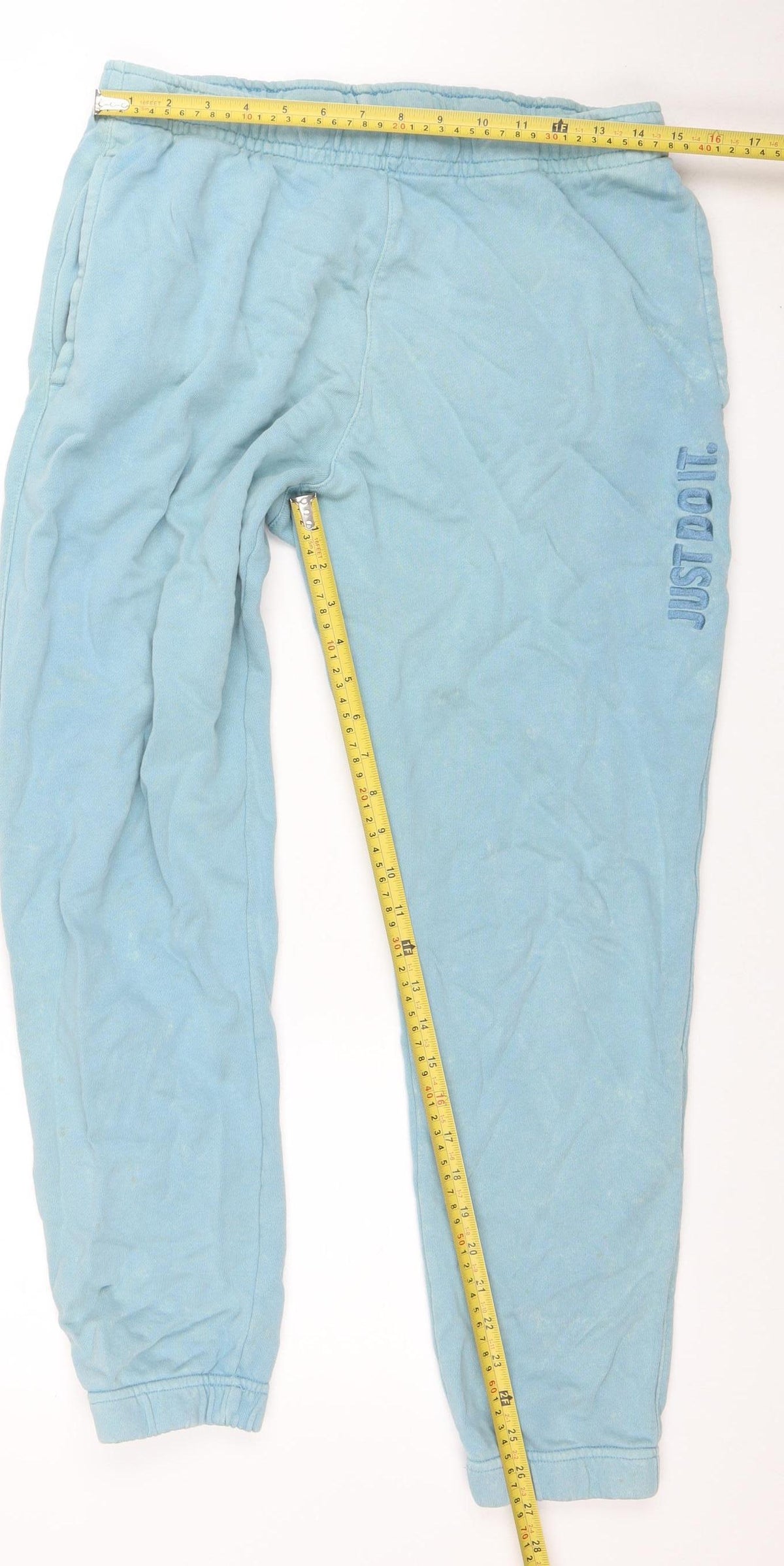Mens UK Size M Nike Regular Fit Jogger Blue Trousers