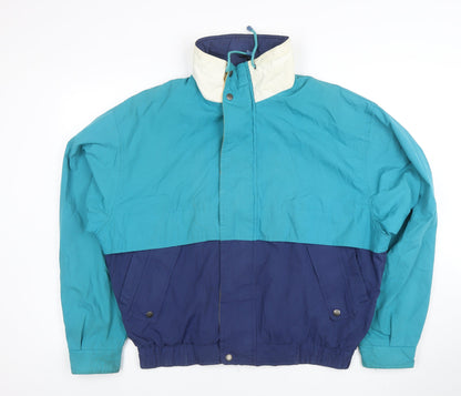 Towncraft Men’s Blue 90s Retro Windbreaker Jacket Size L