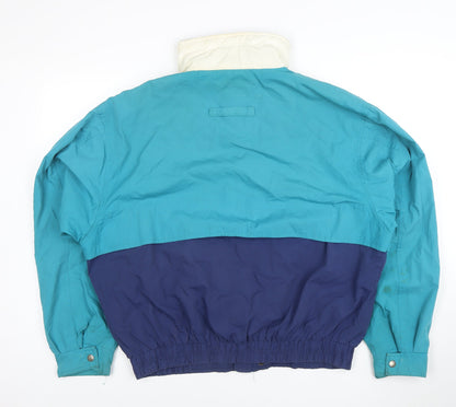 Towncraft Men’s Blue 90s Retro Windbreaker Jacket Size L