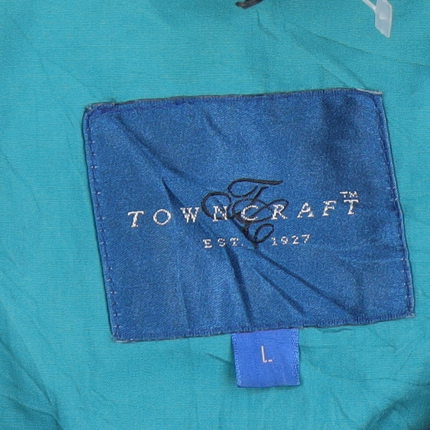 Towncraft Men’s Blue 90s Retro Windbreaker Jacket Size L