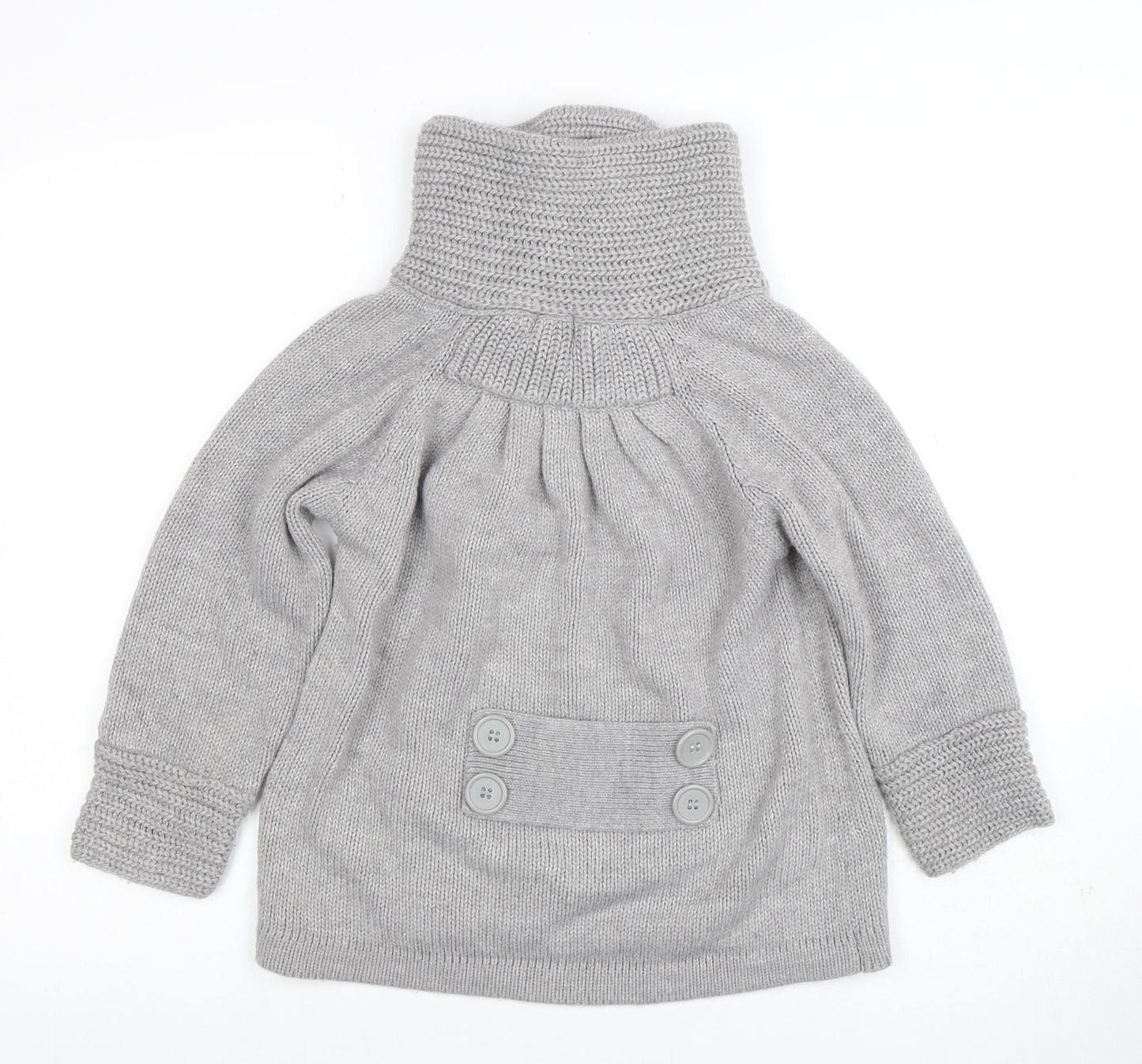 Womens UK Size 10 Xhye Grey Cardigan Jumper
