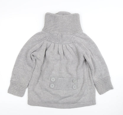 Womens UK Size 10 Xhye Grey Cardigan Jumper
