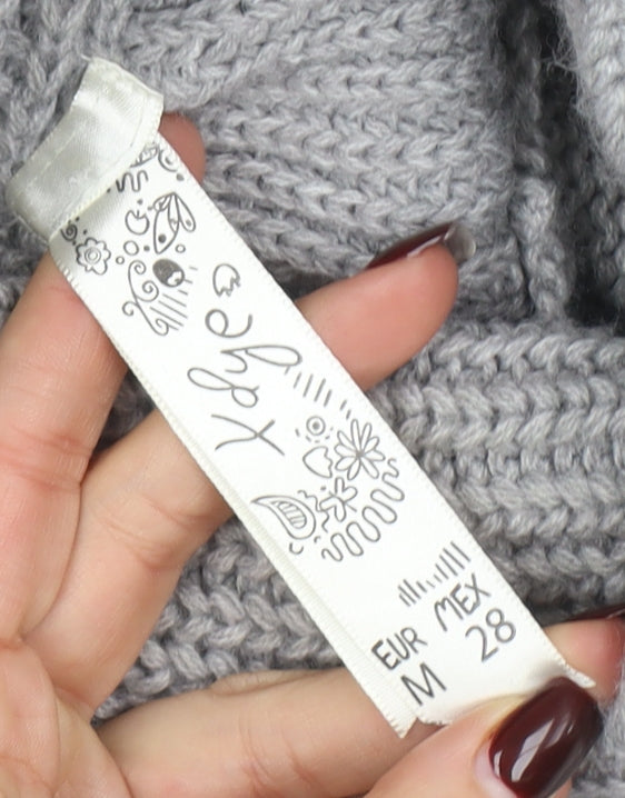 Womens UK Size 10 Xhye Grey Cardigan Jumper