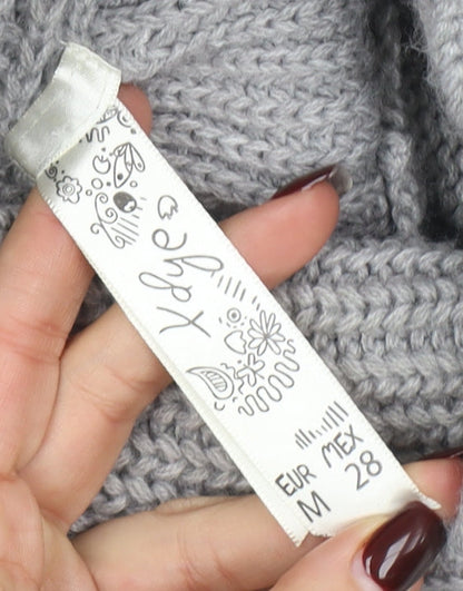 Womens UK Size 10 Xhye Grey Cardigan Jumper