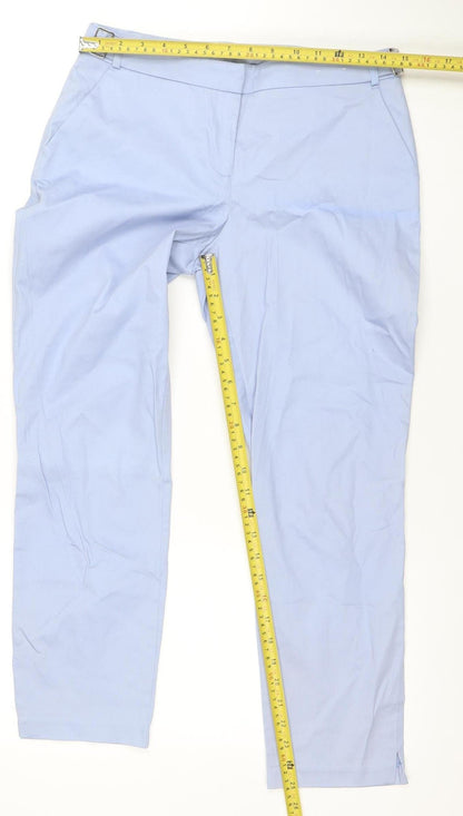 Dorothy Perkins Women Blue Chino Trousers Size 8 Slim Fit