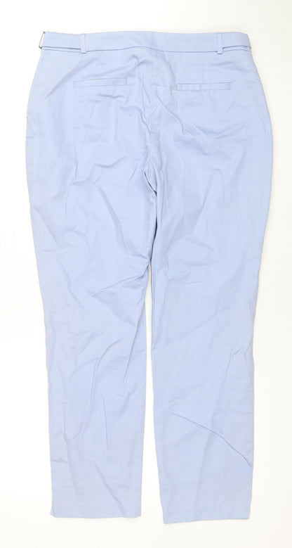 Dorothy Perkins Women Blue Chino Trousers Size 8 Slim Fit