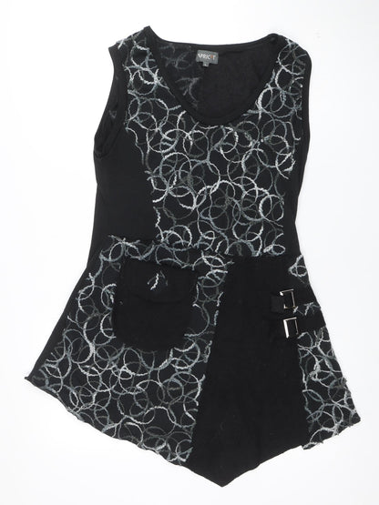 Apricot Women’s Black Geometric Lace Tank Dress L