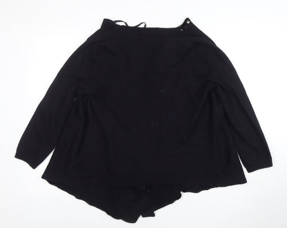 James Lakeland Women Black Studded Open Knit Cardigan Size 18
