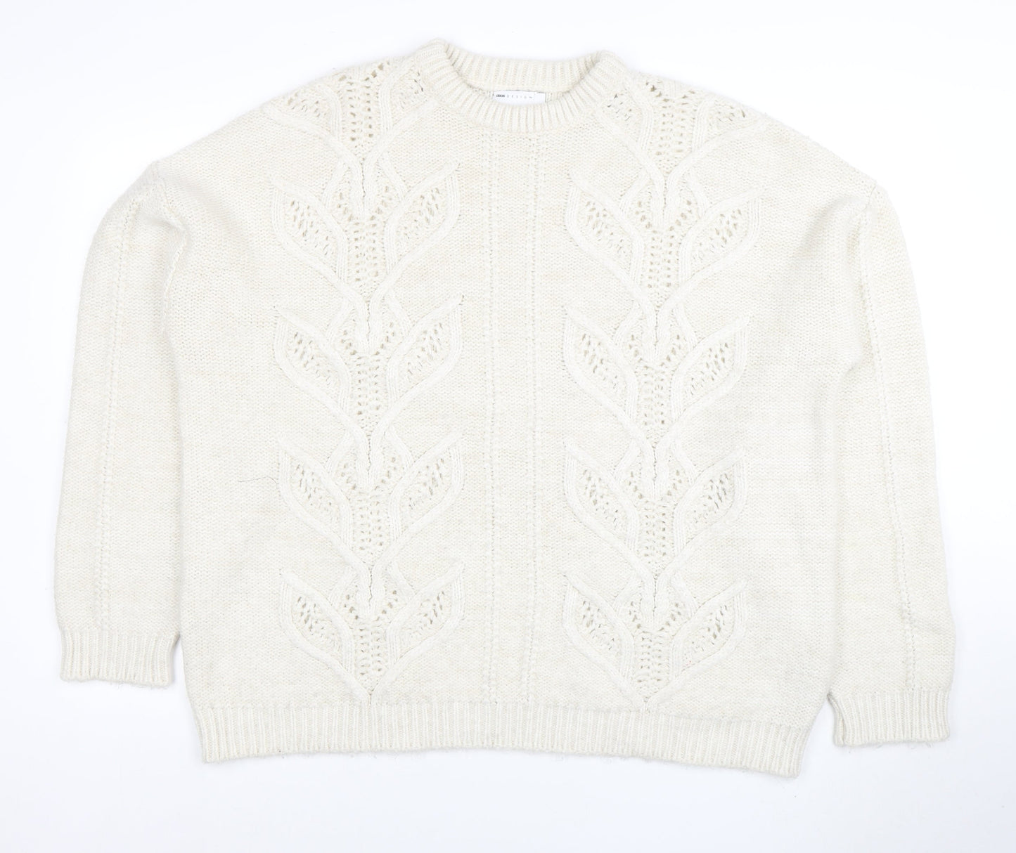 Mens UK Size L ASOS Ivory Pullover Jumper
