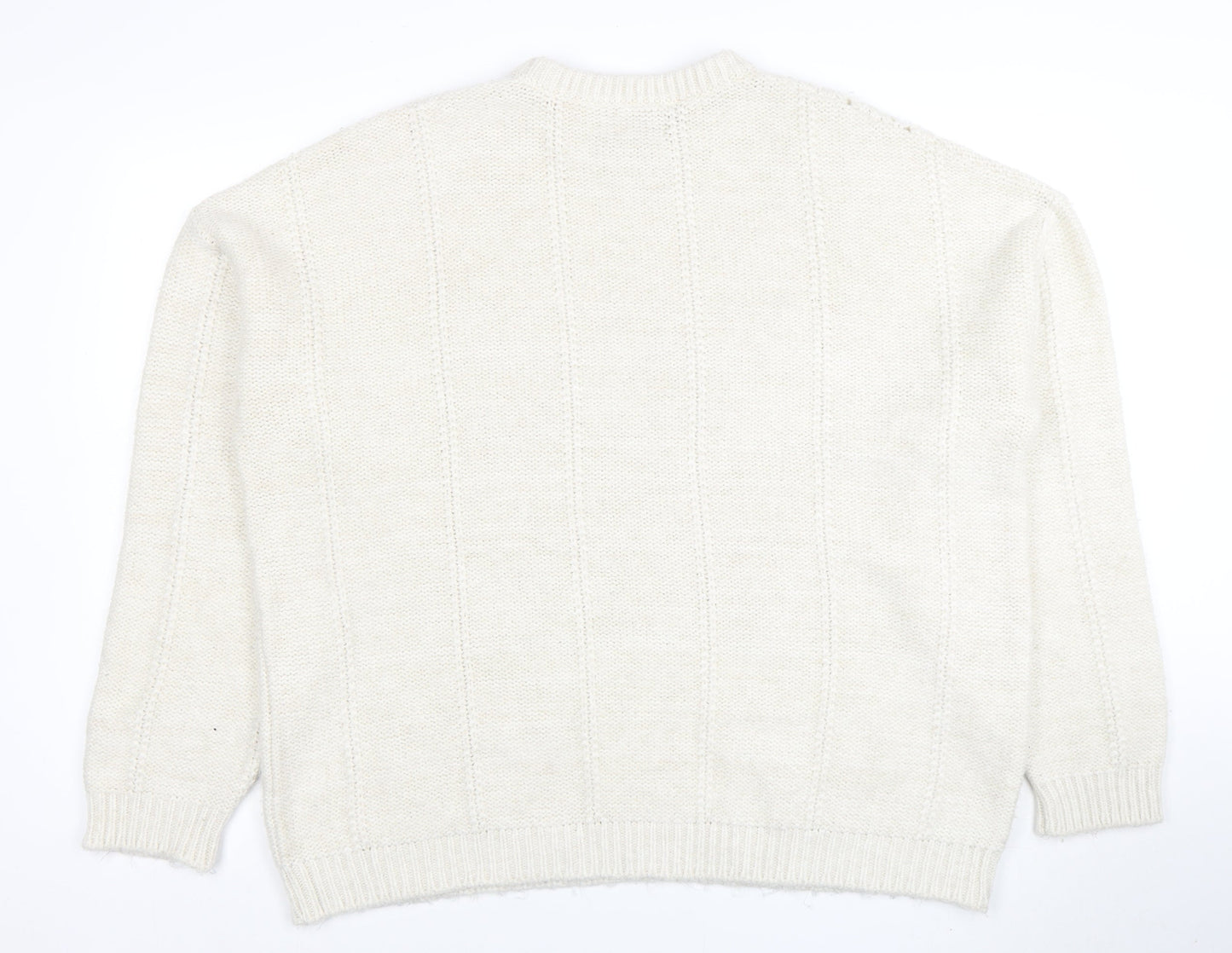 Mens UK Size L ASOS Ivory Pullover Jumper