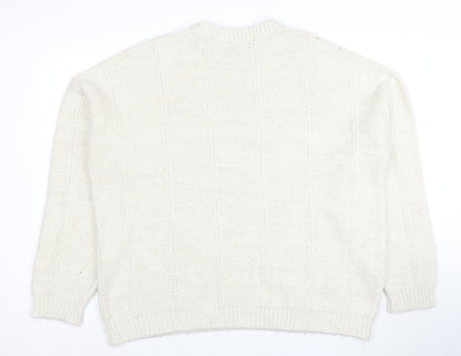 Mens UK Size L ASOS Ivory Pullover Jumper