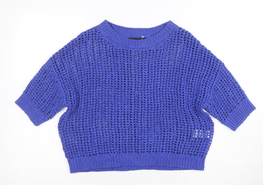 Womens UK Size S Zara Blue Pullover Jumper