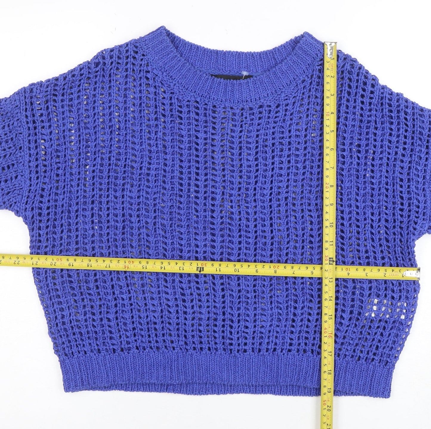 Womens UK Size S Zara Blue Pullover Jumper