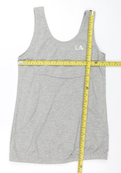 LA Gear Women's Grey Size 8 Racerback Tank Top Activewear