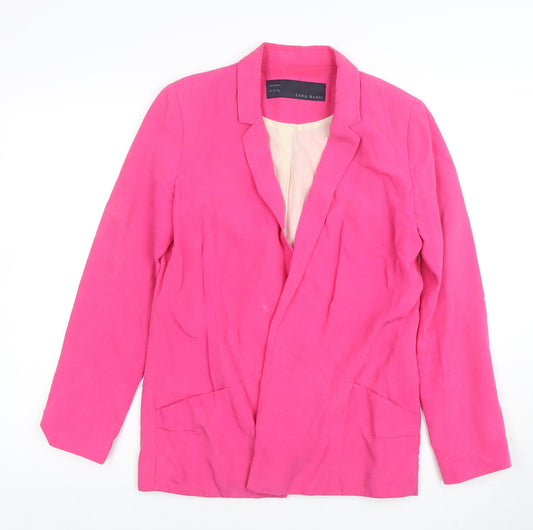 Womens UK Size S Zara Basic Regular Pink Blazer