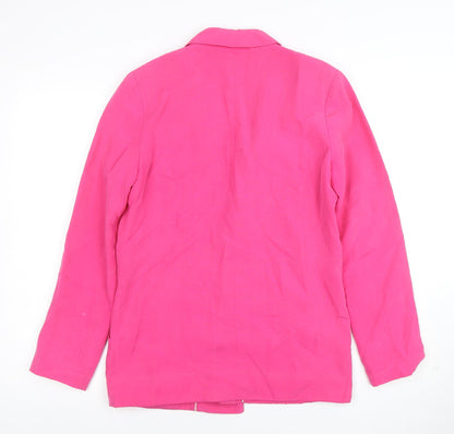 Womens UK Size S Zara Basic Regular Pink Blazer