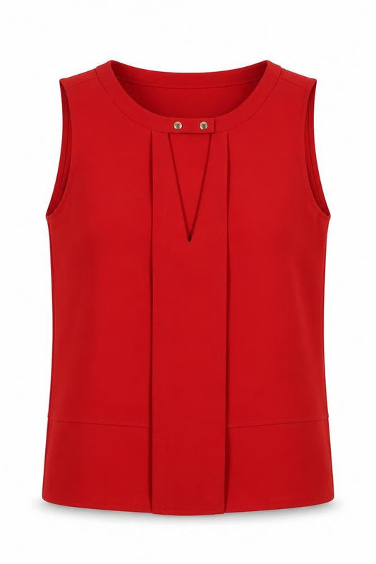 Womens UK Size S ZARA BASIC Red Basic Blouse