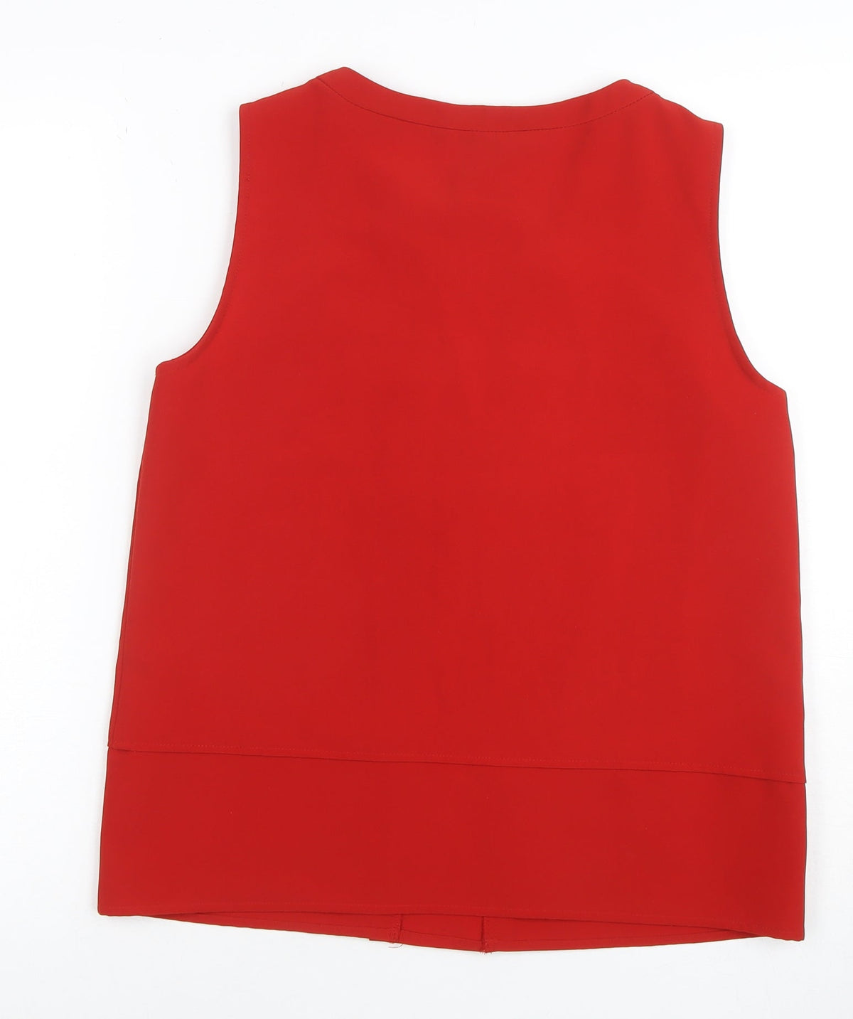 Womens UK Size S ZARA BASIC Red Basic Blouse