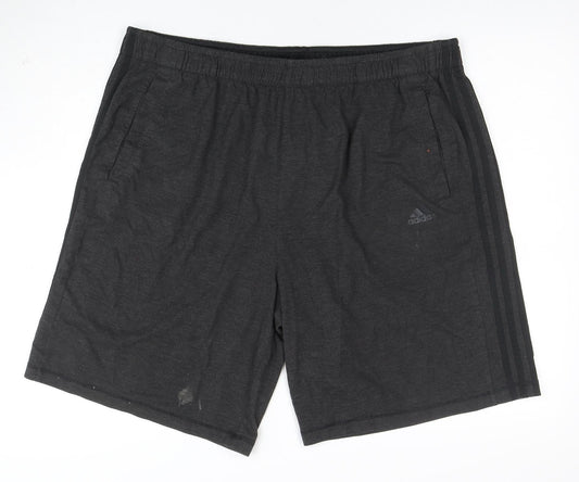 Adidas Men’s Black 2XL Athletic Shorts Climalite Sports Essentials