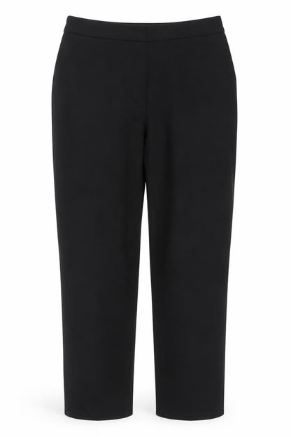 Womens UK Size 8 Jaeger Slim Fit Cropped Black Trousers
