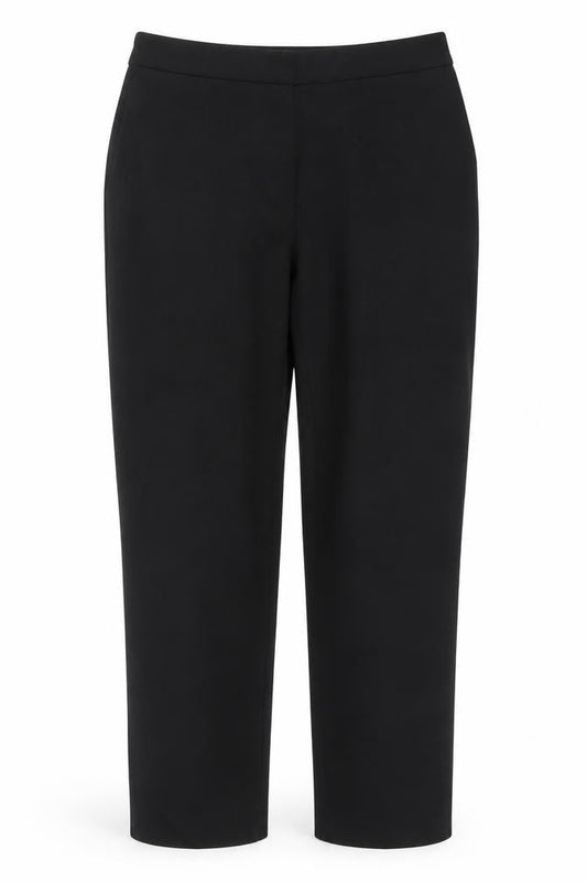 Womens UK Size 8 Jaeger Slim Fit Cropped Black Trousers