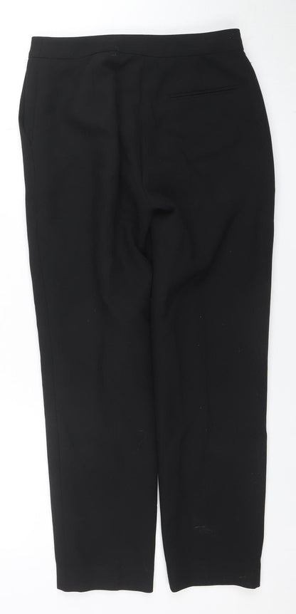 Womens UK Size 8 Jaeger Slim Fit Cropped Black Trousers