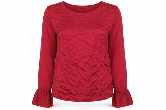 Womens UK Size S Jigsaw Red Tunic Blouse