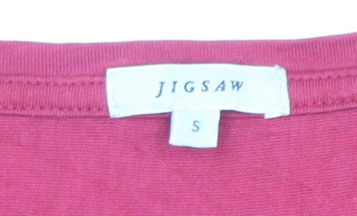 Womens UK Size S Jigsaw Red Tunic Blouse