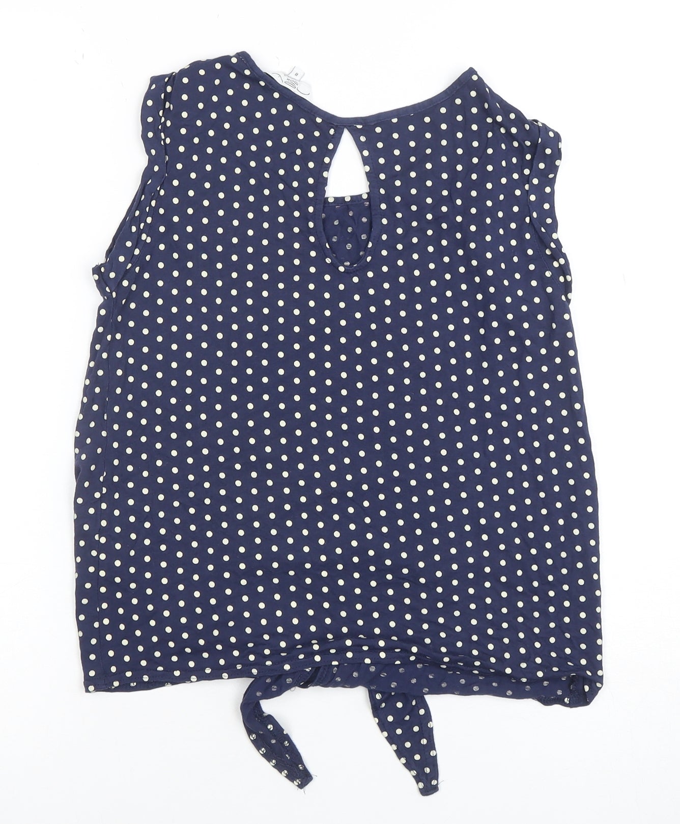Womens UK Size 8 Look Blue Cropped Blouse
