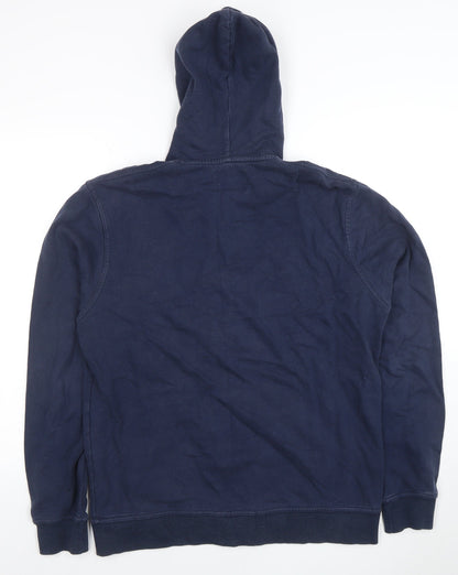 Mens UK Size L Springfield Blue Full Zip Hoodie