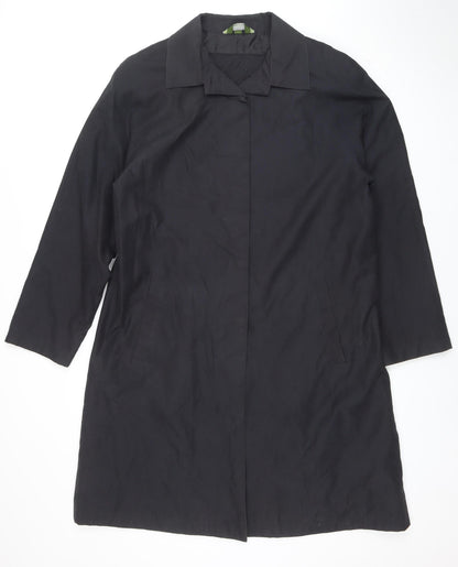 Nuage Women's Black Size 14 Long Waterproof Rain Coat