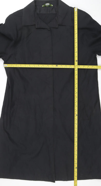 Nuage Women's Black Size 14 Long Waterproof Rain Coat