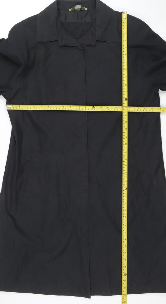 Nuage Women's Black Size 14 Long Waterproof Rain Coat