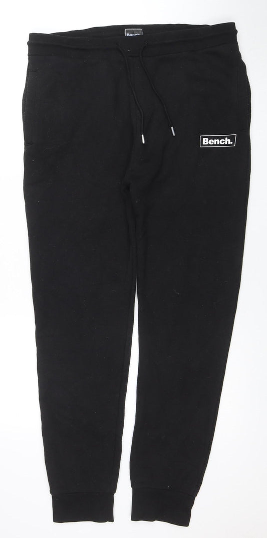 Mens UK Size XL Bench Regular Fit Jogger Black Trousers
