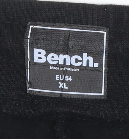 Mens UK Size XL Bench Regular Fit Jogger Black Trousers