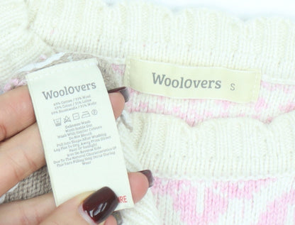 Woolovers Womens Multicoloured Fair Isle Wool Cotton Jumper Size S