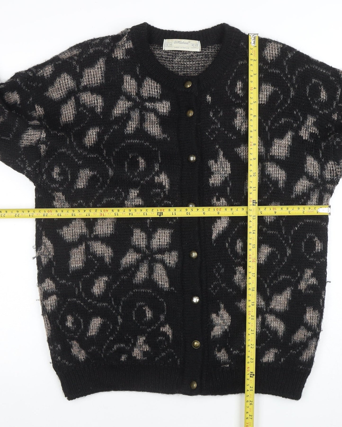 Womens UK Size 12-14 Marks and Spencer Black Cardigan Jumper