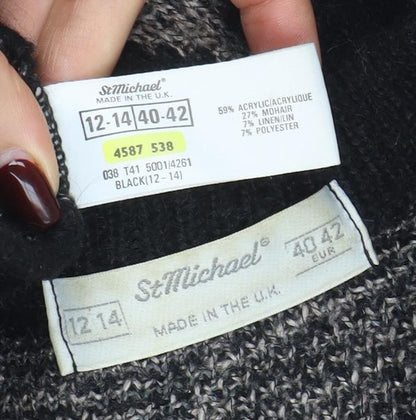 Womens UK Size 12-14 Marks and Spencer Black Cardigan Jumper