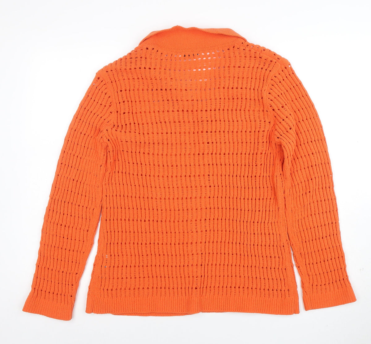 Womens UK Size 10 Zara Orange Cardigan Jumper