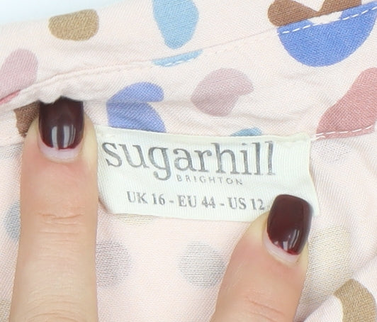 Sugarhill Brighton Women’s Multicoloured Animal Print Blouse UK 16
