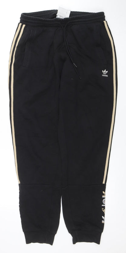 Mens UK Size M adidas Regular Fit Jogger Black Trousers