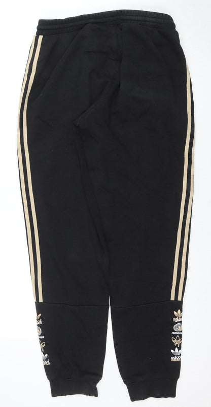Mens UK Size M adidas Regular Fit Jogger Black Trousers