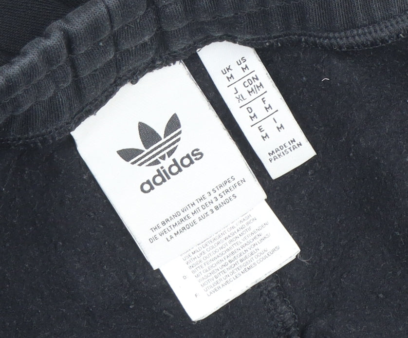 Mens UK Size M adidas Regular Fit Jogger Black Trousers