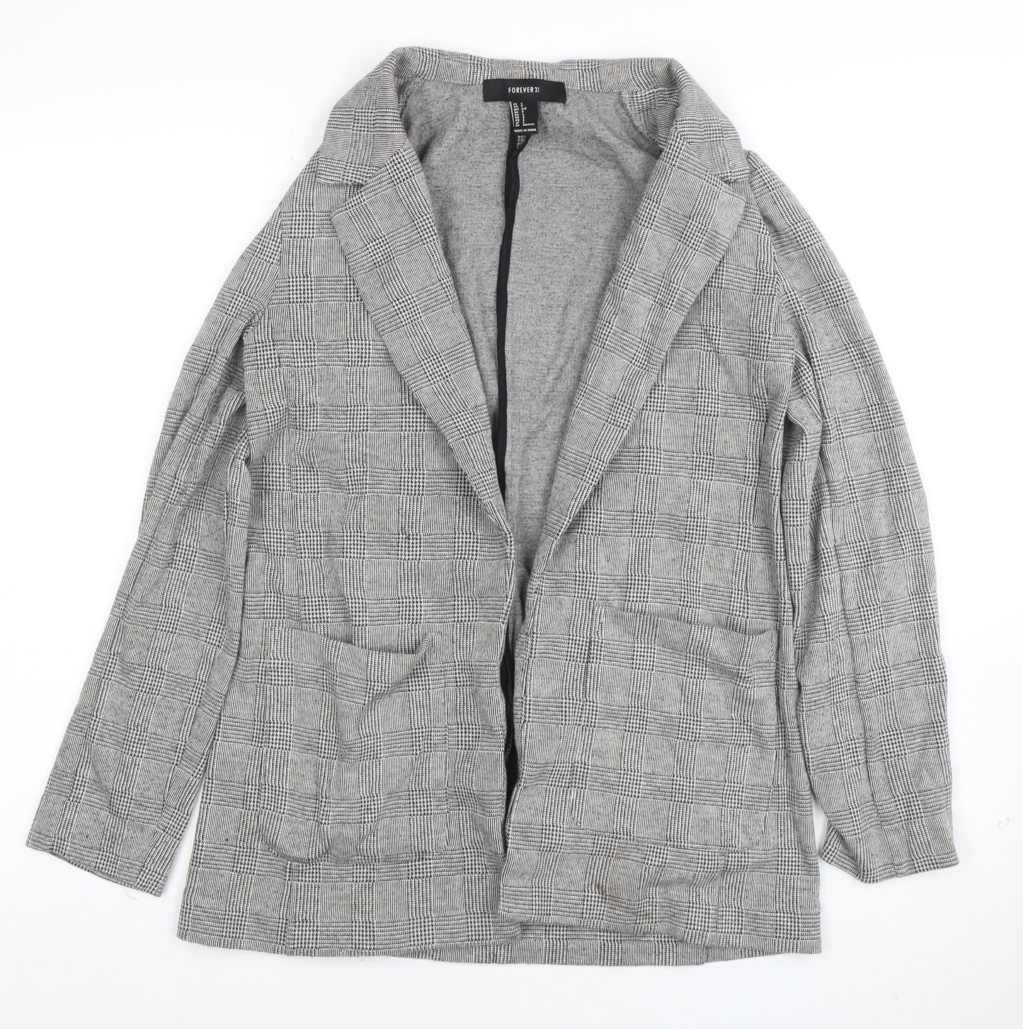 Womens UK Size S FOREVER 21 Regular Grey Blazer