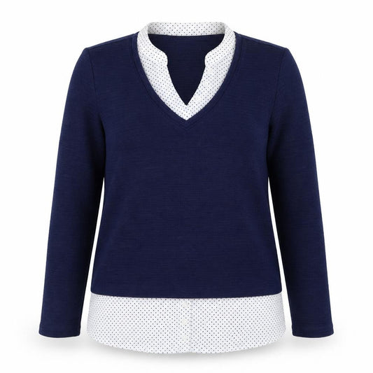 Womens UK Size XS Fransa Blue Pullover Jumper