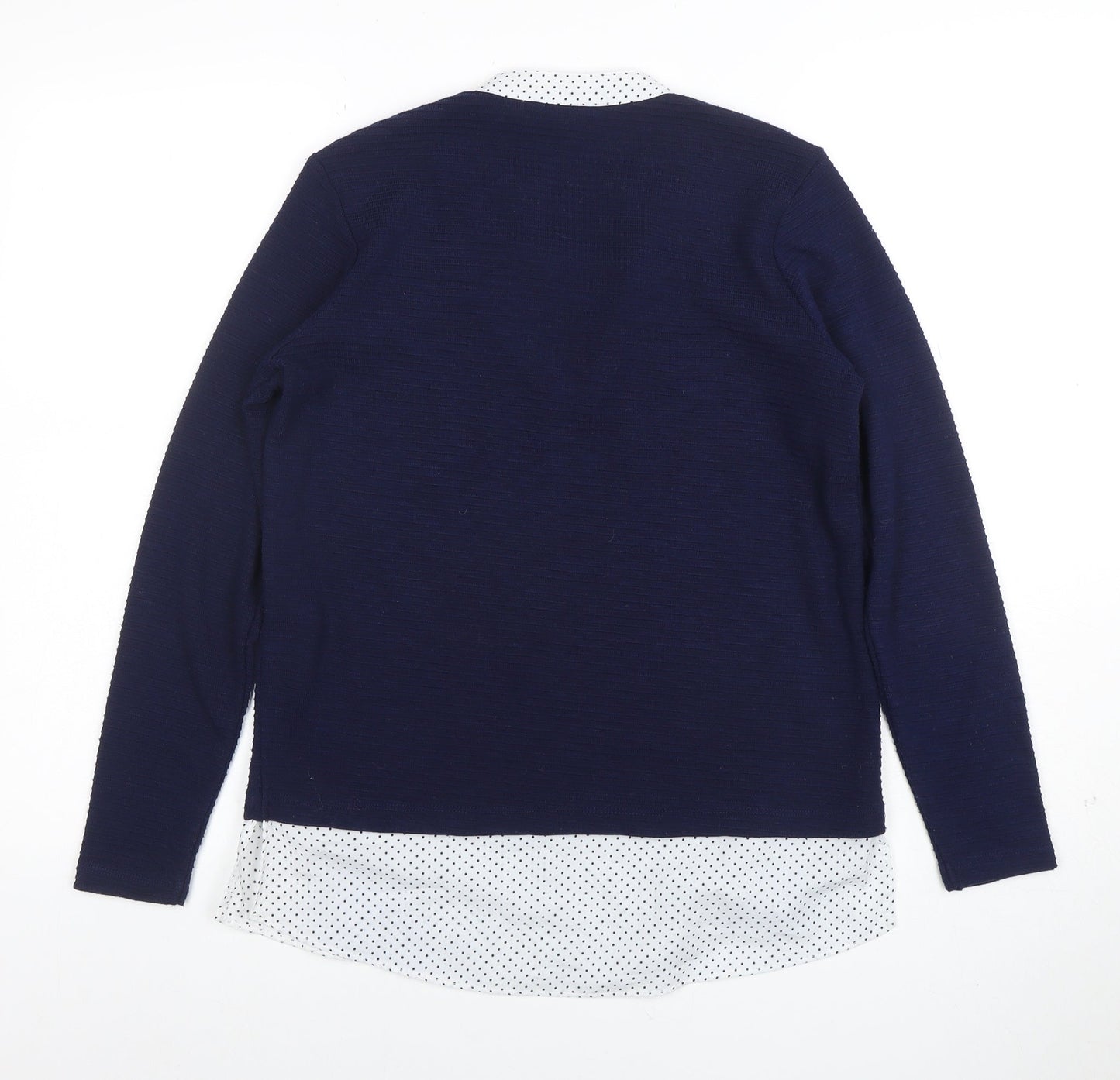 Womens UK Size XS Fransa Blue Pullover Jumper