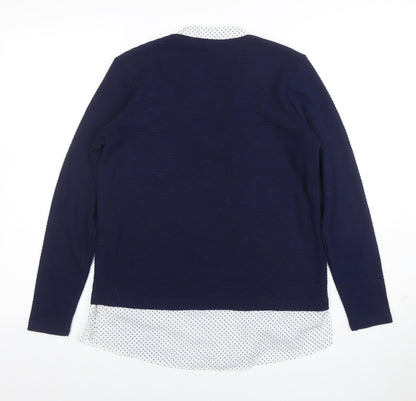 Womens UK Size XS Fransa Blue Pullover Jumper
