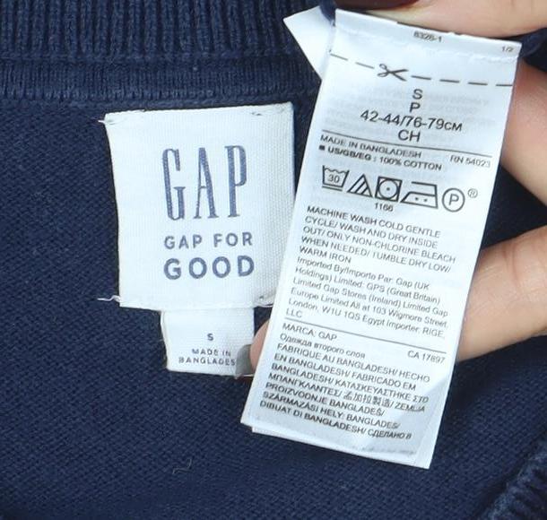 Mens UK Size S Gap Blue Pullover Jumper